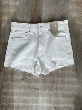 NWT Madewell Relaxed White Denim Shorts - W26
